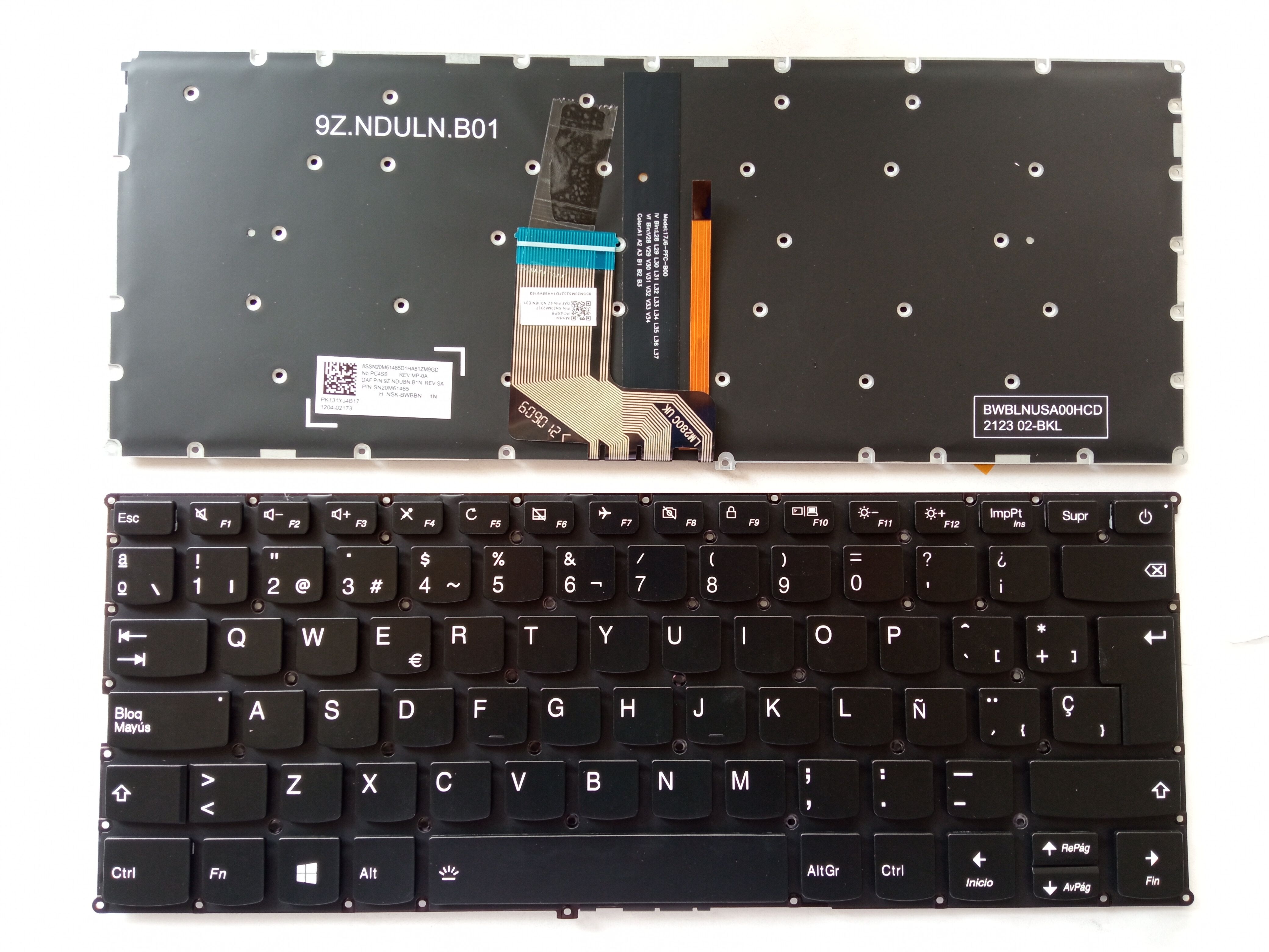 Picture of New Replacement Laptop Keyboard For LENOVO 720S-14 with switch BLACK Backlit (OEM) SP Layout